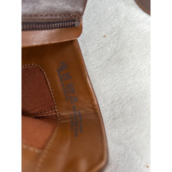 Franco Sarto Women's Happily Brown Leather Ankle Boots Size 7.5 M Side-Zip New - Picture 5 of 7